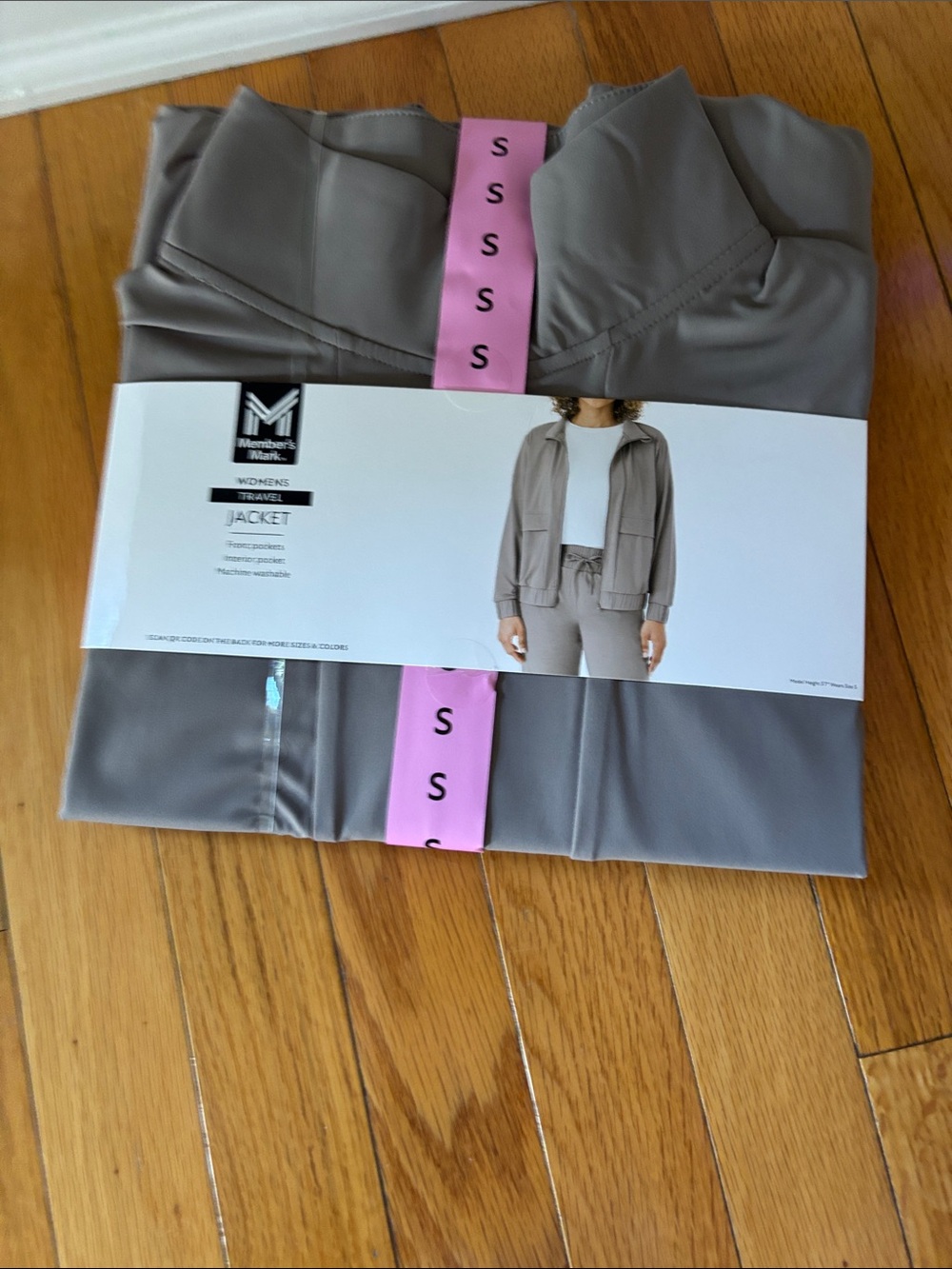Member’s Mark‎ Women’s Travel Jacket Gray Size S NWT Lightweight Packable